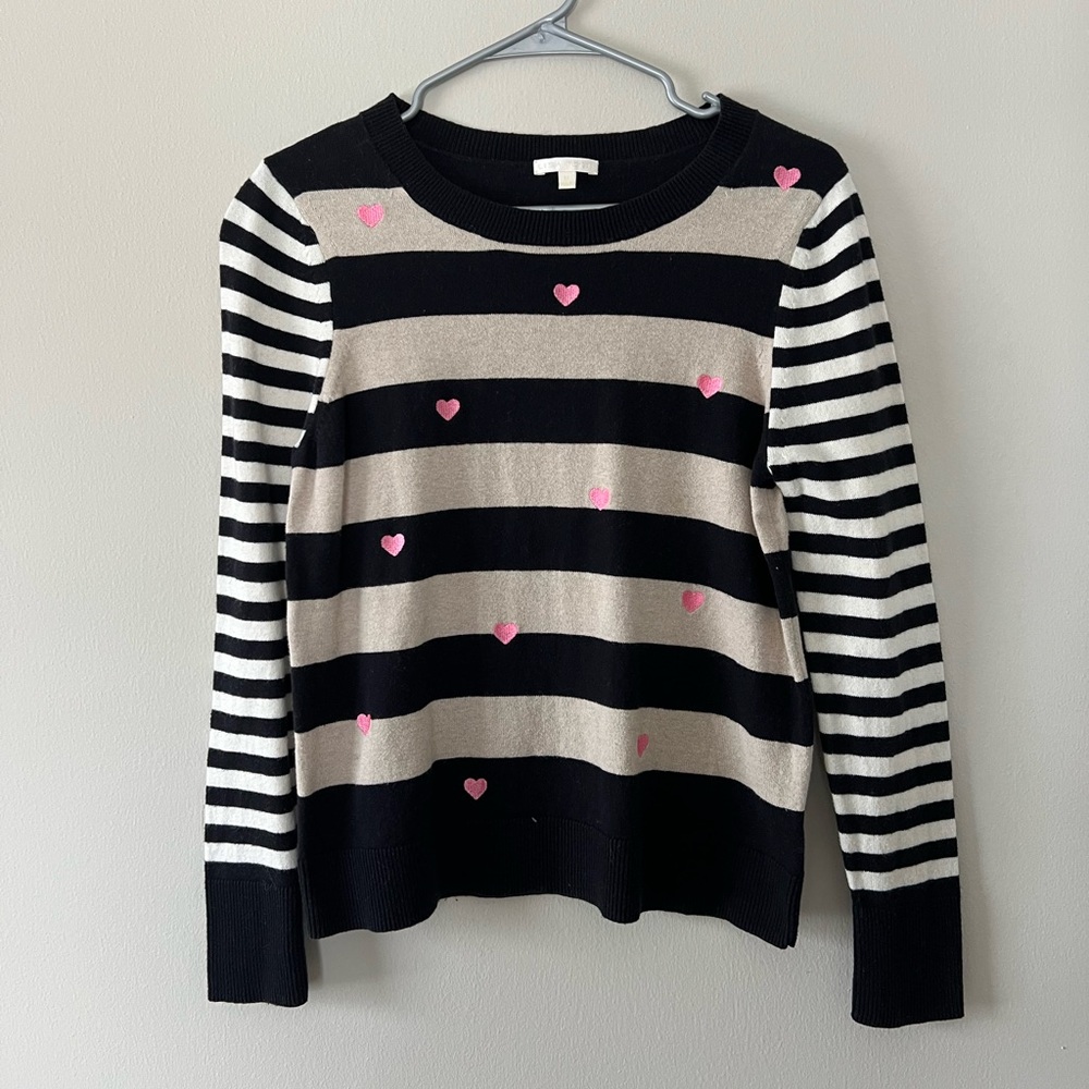 Lisa Todd Skip A Beat Multi-Stripe Cotton/Cashmere Sweater